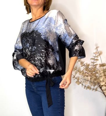 Blusa casacca camicia donna in fantasia