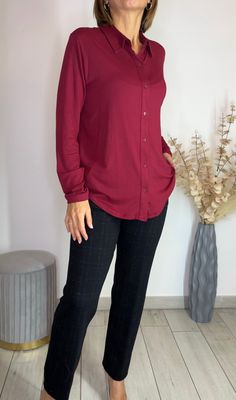 Camicia maglietta in jersey di viscosa Ragno